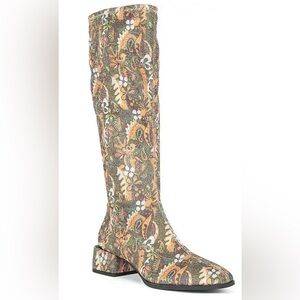 Chelsea & Violet Multicolor Patterned Heeled Boots